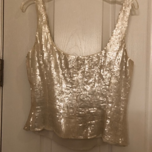 Shimmering White Sequined Giorgio Armani Cami - Picture 4 of 8